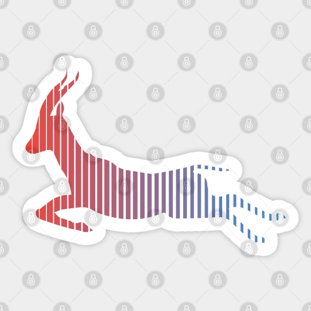 Gazelle Multi-color Animal Gradient Sticker by shultcreative